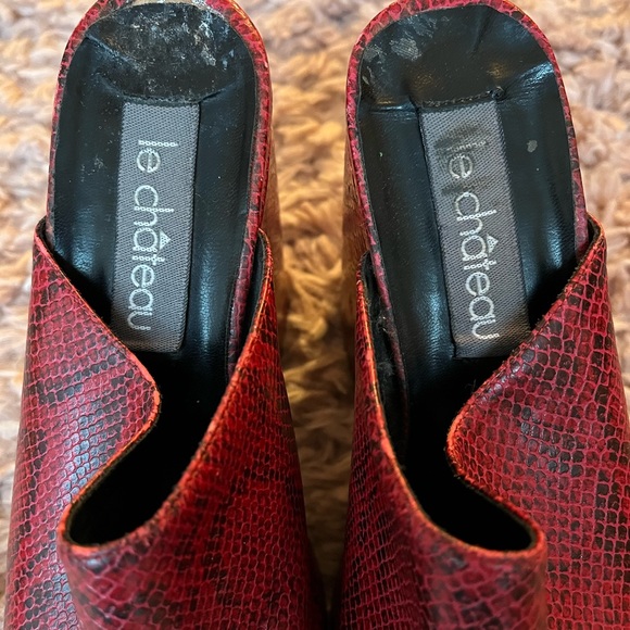 Red Snake Print Platform Sandals! - Picture 5 of 8